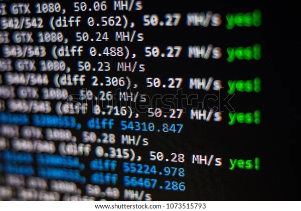 Macro Snapshot Program Interface Crypto Currency Stock Photo (Edit Now