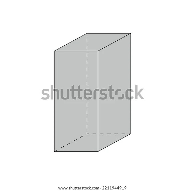 3d Shape Rectangular Prism Mathematics Vector Stock Vector (Royalty