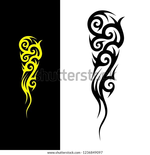 Art Deco Interior Elements Tribal Tattoo Stock Vector (Royalty Free) 1236849097 620_x_600_jpg