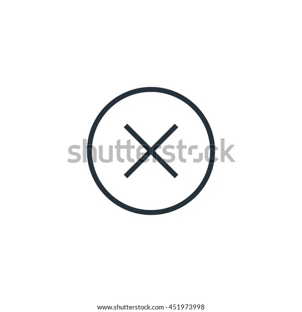 Cancel Button Icon Vector Stock Vector (Royalty Free) 451973998
