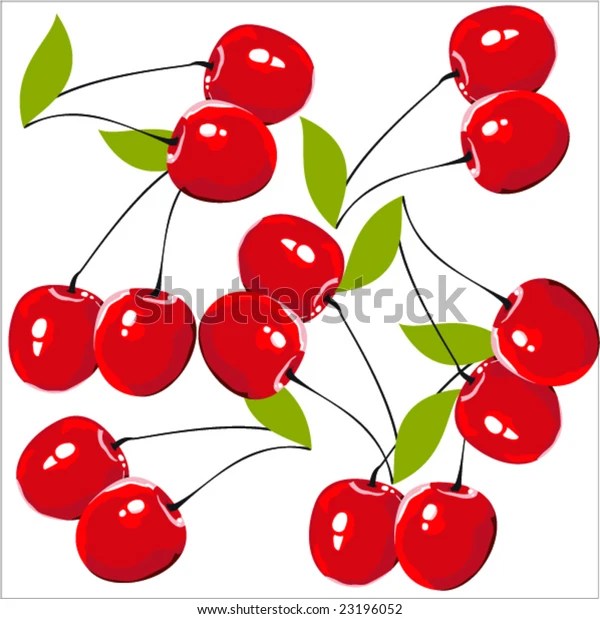 Cherry Background Stock Vector (Royalty Free) 23196052 Shutterstock