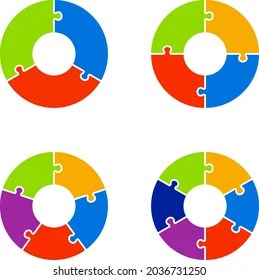 Circular Chart Puzzle Set Stock Vector (Royalty Free) 2036731250