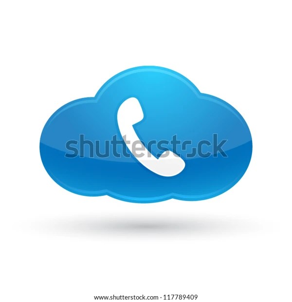 Cloud Contacts Icon Cloud Computing Concept Stock Vector (Royalty Free