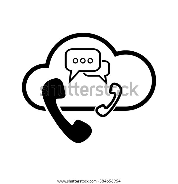 Cloud Contacts Icon Cloud Computing Concept Stock Vector (Royalty Free