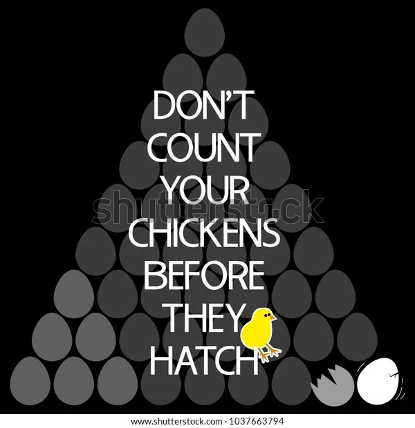 Common English Proverbs Dont Count Your Stock Vector (Royalty Free