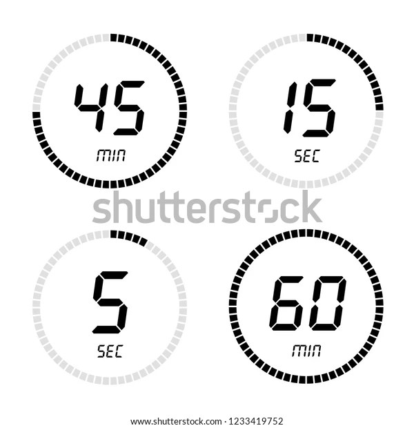 Countdown Clock Counter Timer Set Digital Stock Vector (Royalty Free