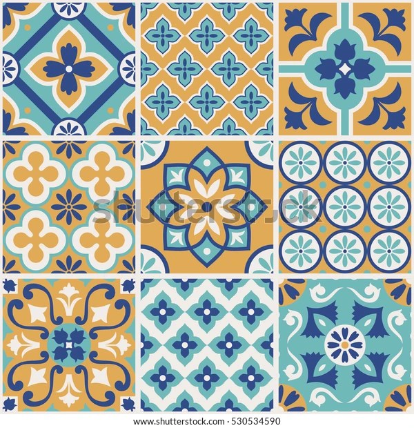 Decorative Tile Pattern Design Vector Illustration Stock Vector