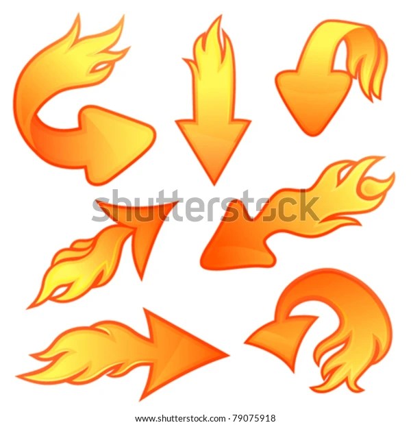 Fire Arrows Stock Vector (Royalty Free) 79075918 Shutterstock