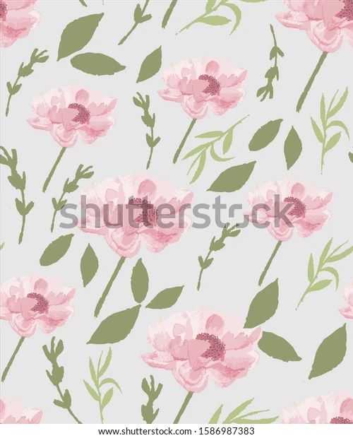 Floral Vector Repeat Pattern Design Stock Vector (Royalty Free