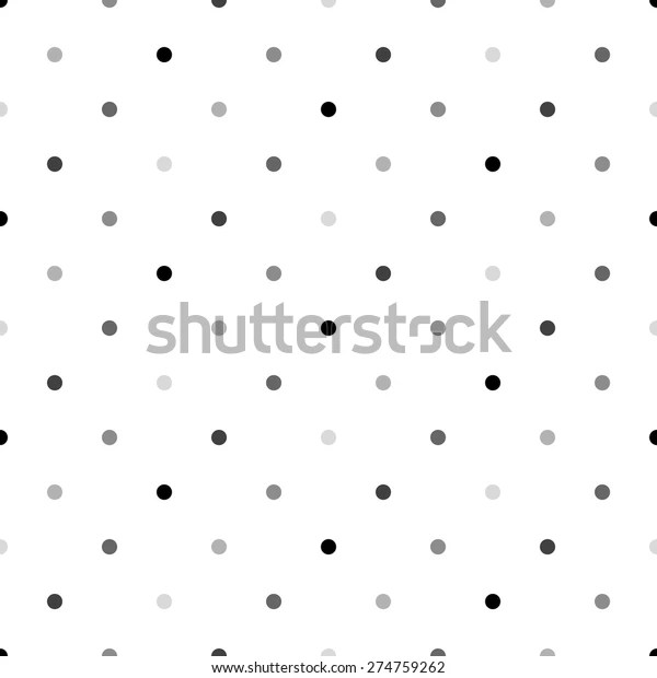 Gray Polka Dot Pattern Seamless Background Stock Vector (Royalty Free