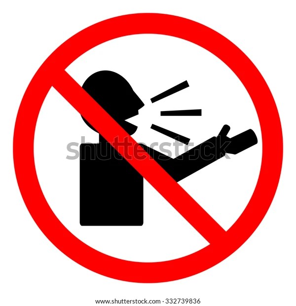 No Talking Sign Vector Stock Vector (Royalty Free) 332739836