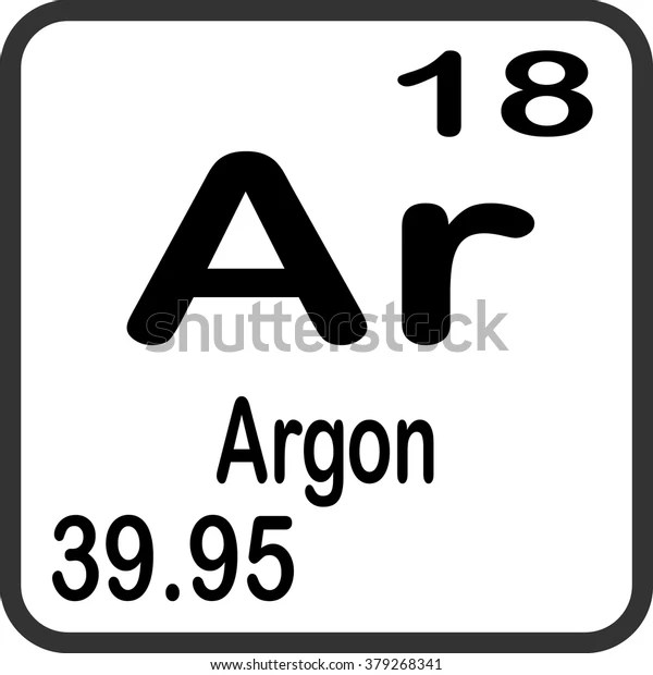 Periodic Table Elements Argon Stock Vector (Royalty Free) 379268341