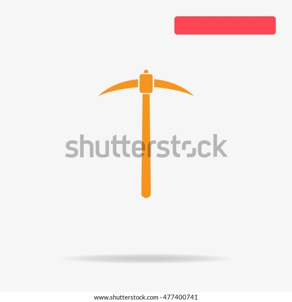 Pickaxe Icon Vector Concept Illustration Design Stock Vector (Royalty