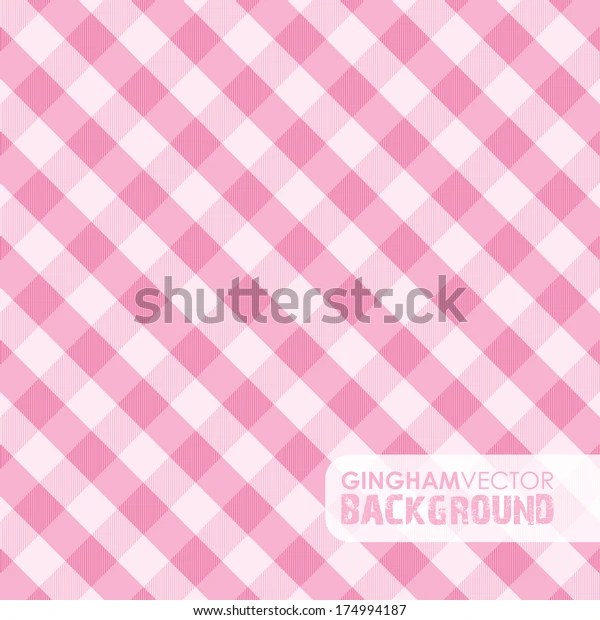 Pink Gingham Background Stock Vector (Royalty Free) 174994187