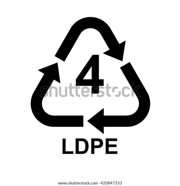 Plastic Recycling Code Ldpe 4 Vector Stock Vector (Royalty Free) 420847333