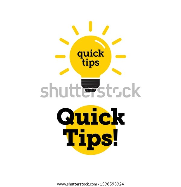 Quick Tips Helpful Tricks Vector Logo Stock Vector (Royalty Free