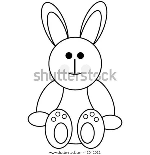 Rabbit Shape Drawing Stock Vector (Royalty Free) 41042011