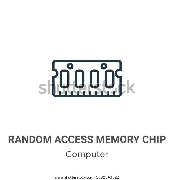 Random Access Memory Chip Outline Vector Stock Vector (Royalty Free) 1582348522 Shutterstock