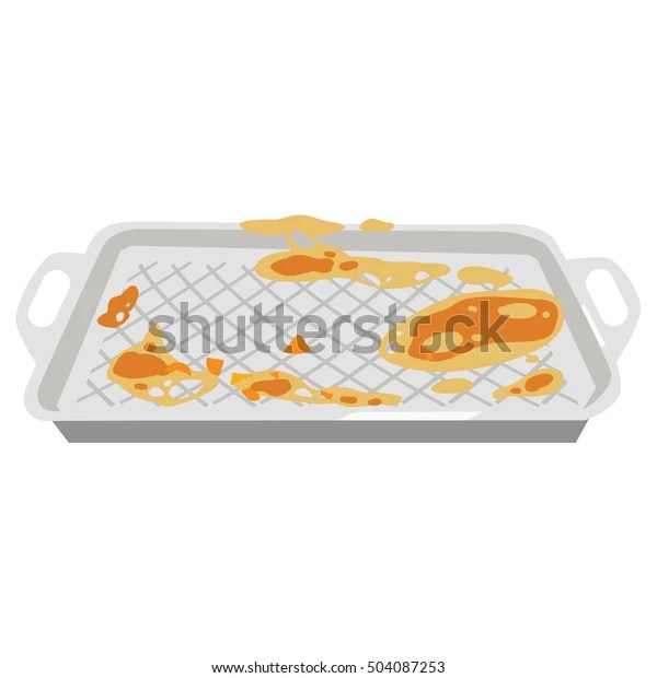 Rectangular Plastic Serving Tray Stains After Stock Vector (Royalty