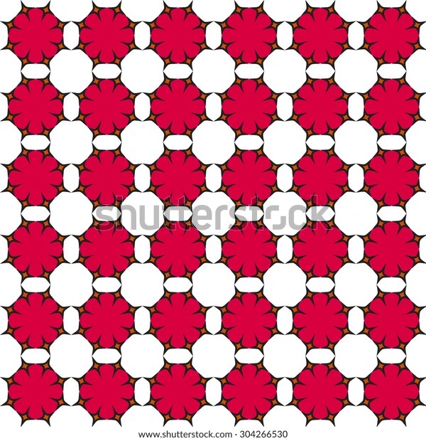 Red Retro Pattern Background Stock Vector (Royalty Free) 304266530
