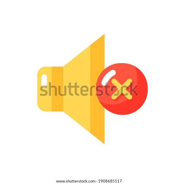 Silent Mode Setting Vector Flat Color Stock Vector (Royalty Free
