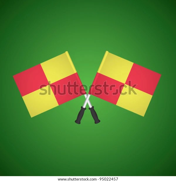 Soccer Referee Flags Stock Vector (Royalty Free) 95022457