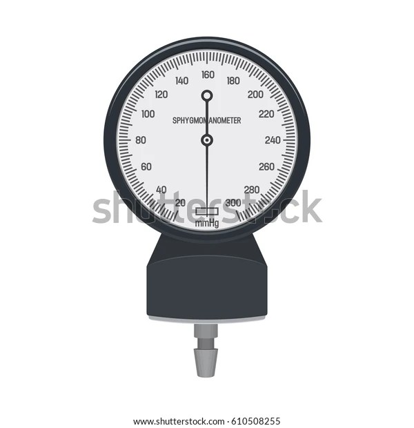 Sphygmomanometer Dial Tonometer Flat Vector Stock Vector (Royalty Free