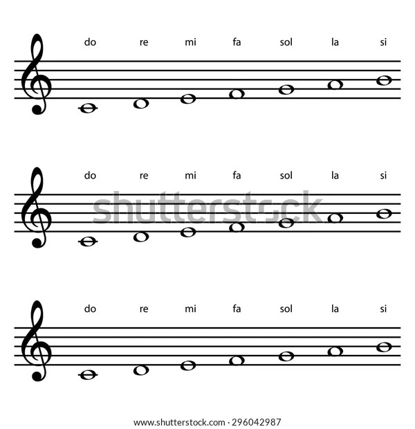 Treble Clef Notes Stock Vector (Royalty Free) 296042987