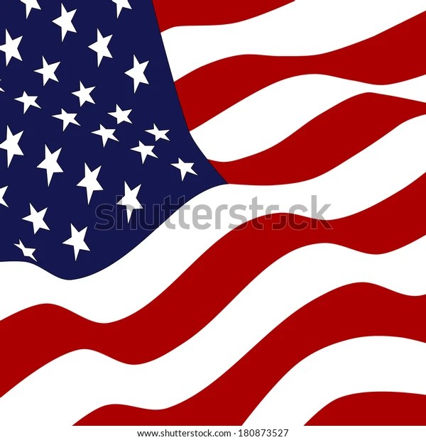 Us Flag Waves Stock Vector (Royalty Free) 180873527