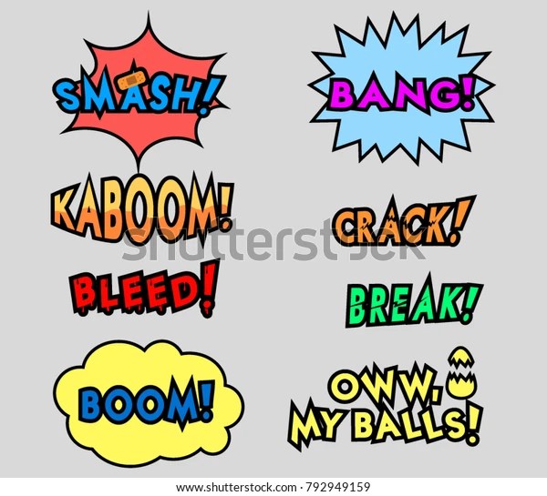 Vector Expression Word Fighting Sound Comic Stock Vector (Royalty Free) 792949159