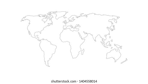 Blank World Map For Kids World Map Simple Outline Images, Stock Photos & Vectors | Shutterstock