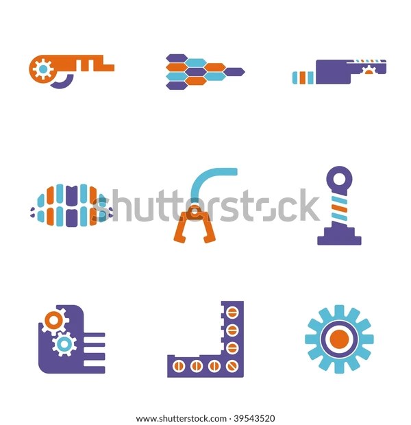 Vector Set Technical Design Elements Stock Vector (Royalty Free