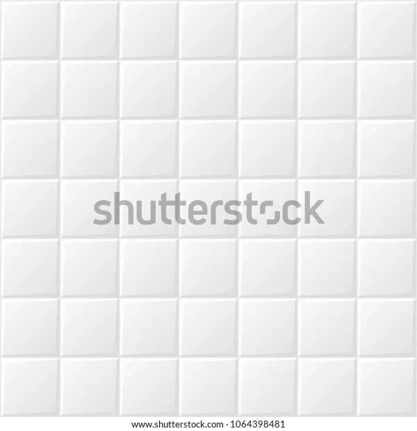 Vector White Tile Background Stock Vector (Royalty Free) 1064398481