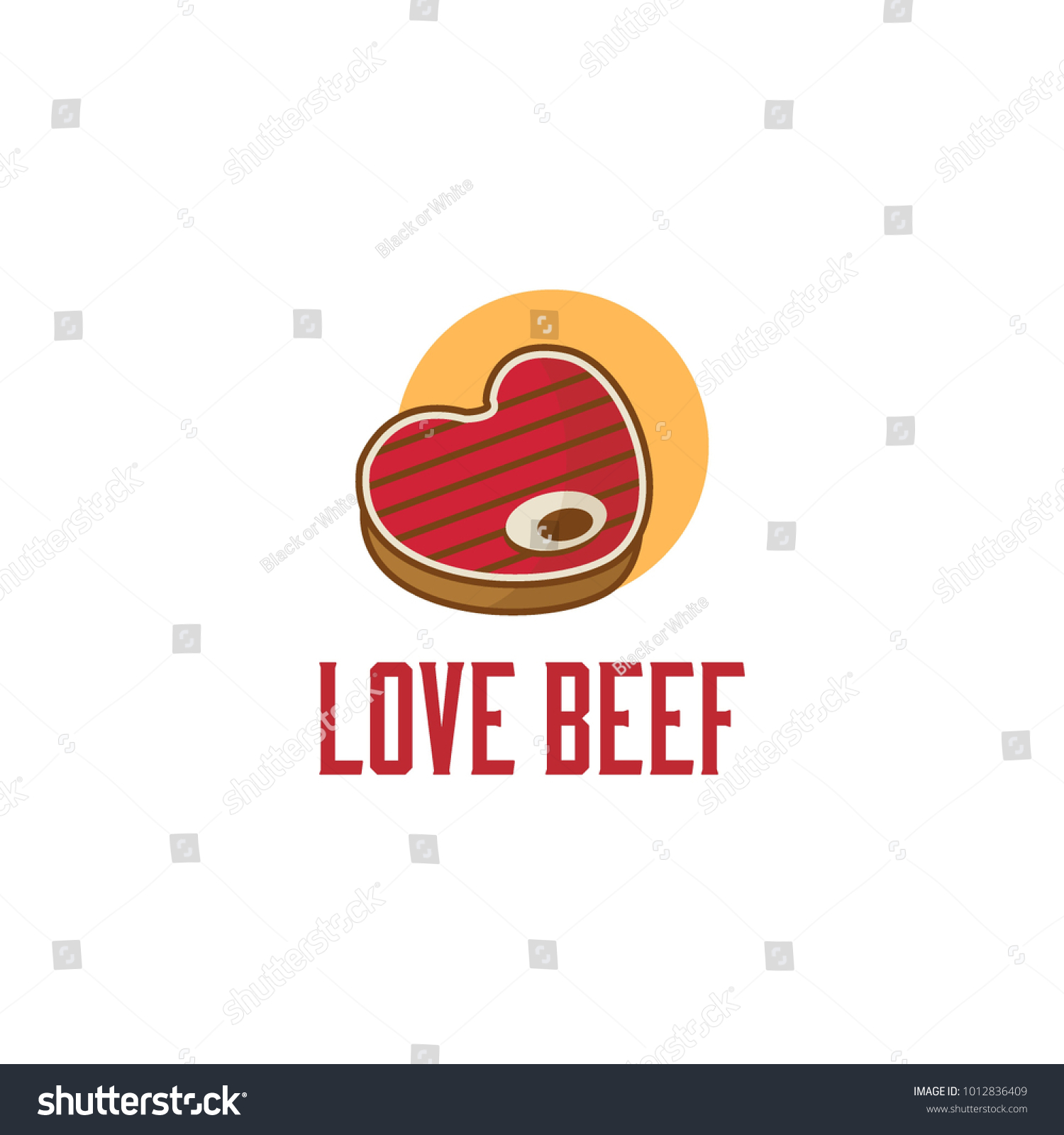 Beef logo. Eating beef logo. Food logo Royalty Free Stock Vector