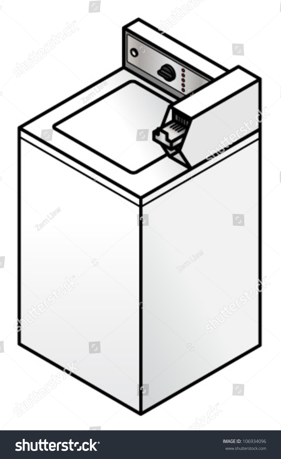 A commercial coin operated top loading washing Royalty Free Stock