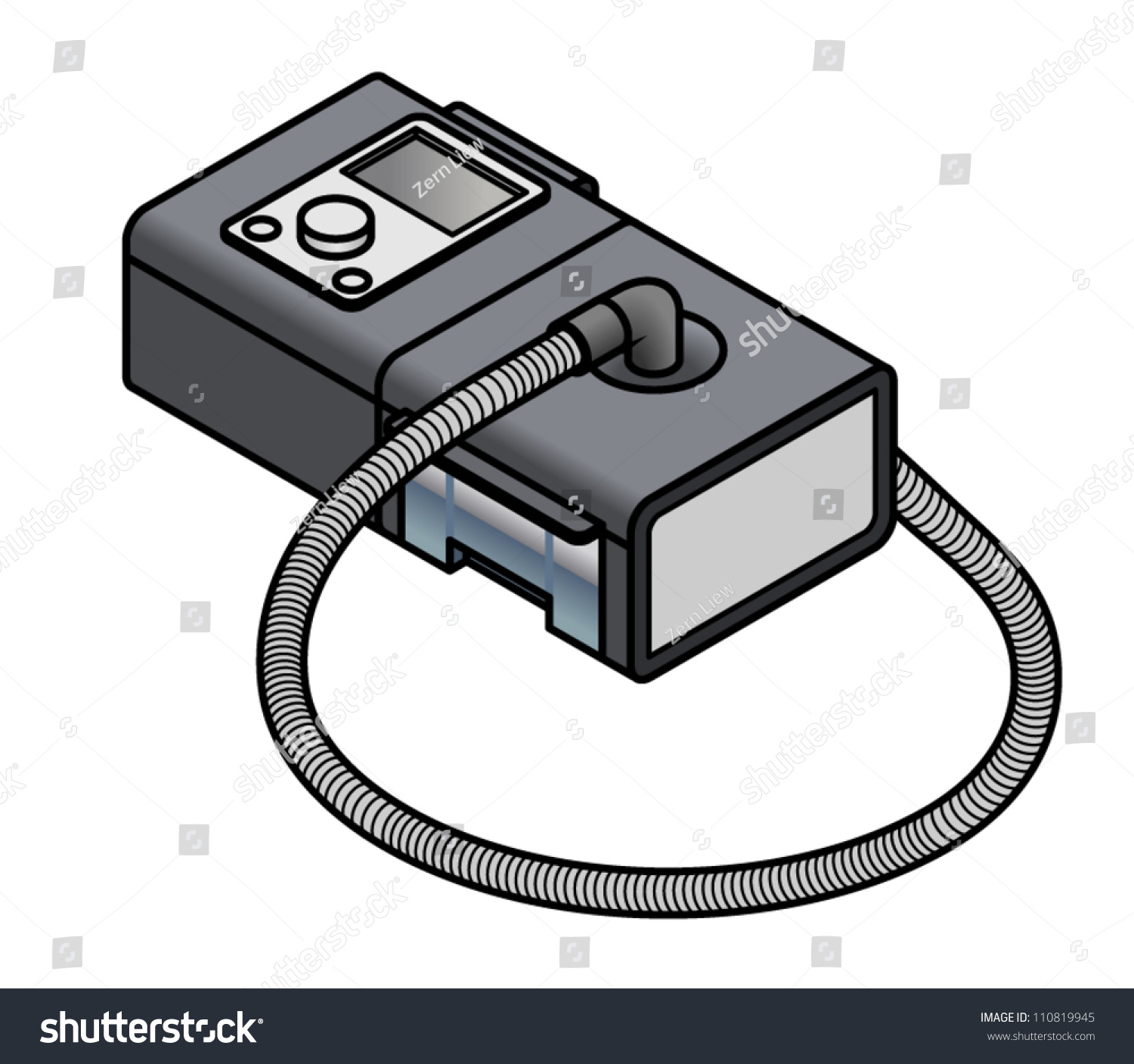 A CPAP (continuous positive air pressure) Royalty Free Stock Vector