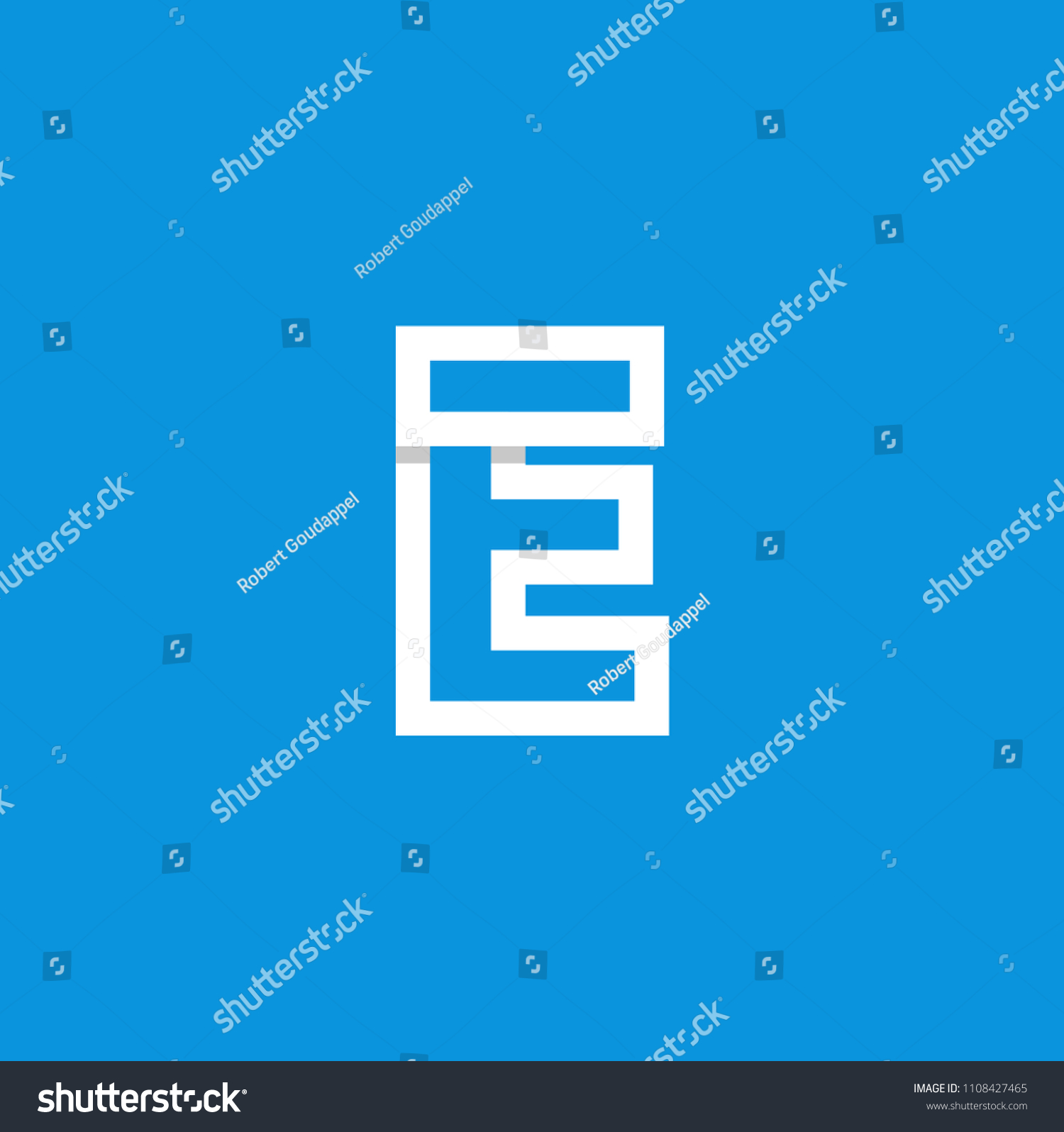 Modern Vector Logo Letter E. E Letter Design Royalty Free Stock