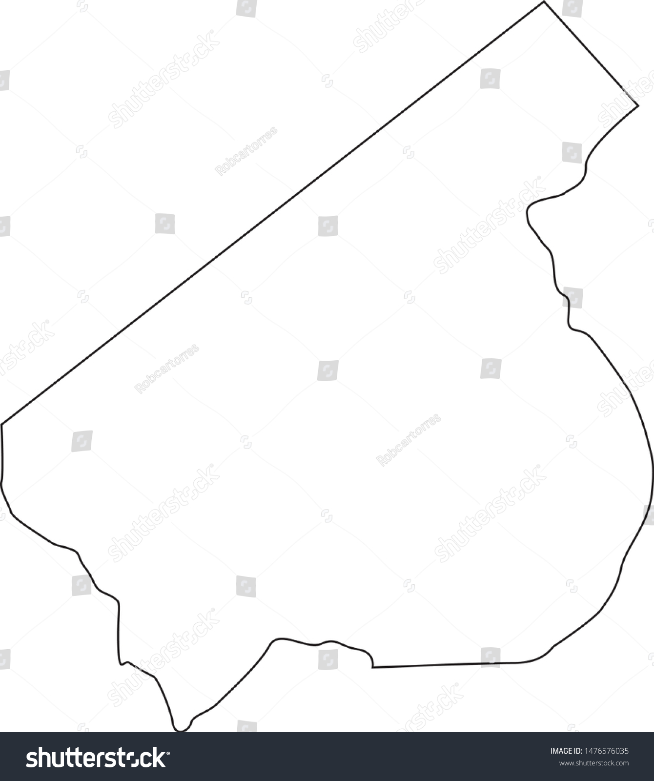 Map of Abbeville County in the state of South Royalty Free Stock Vector 1476576035