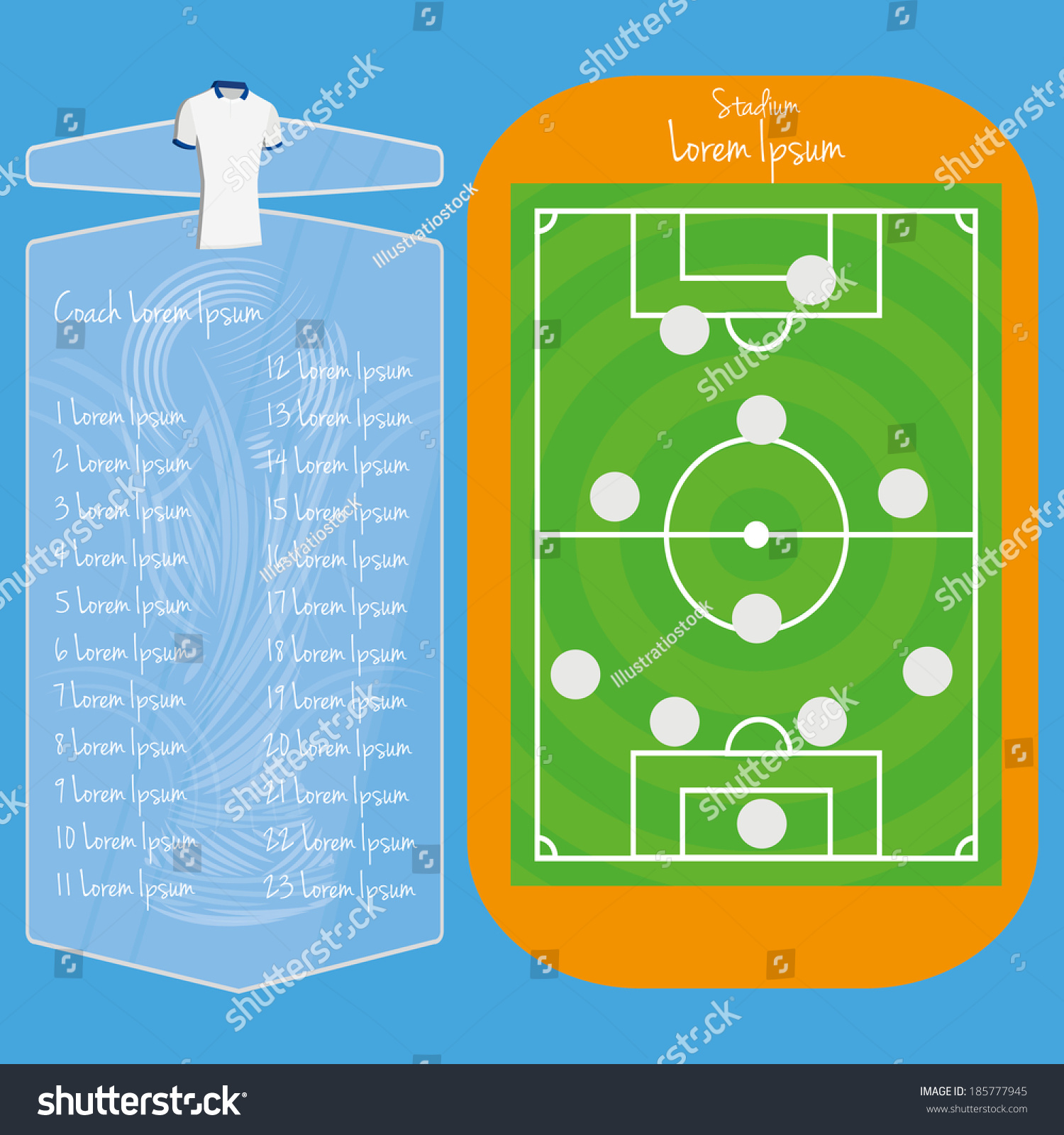 Vector Soccer Field Editable With Space For Text Royalty Free Stock