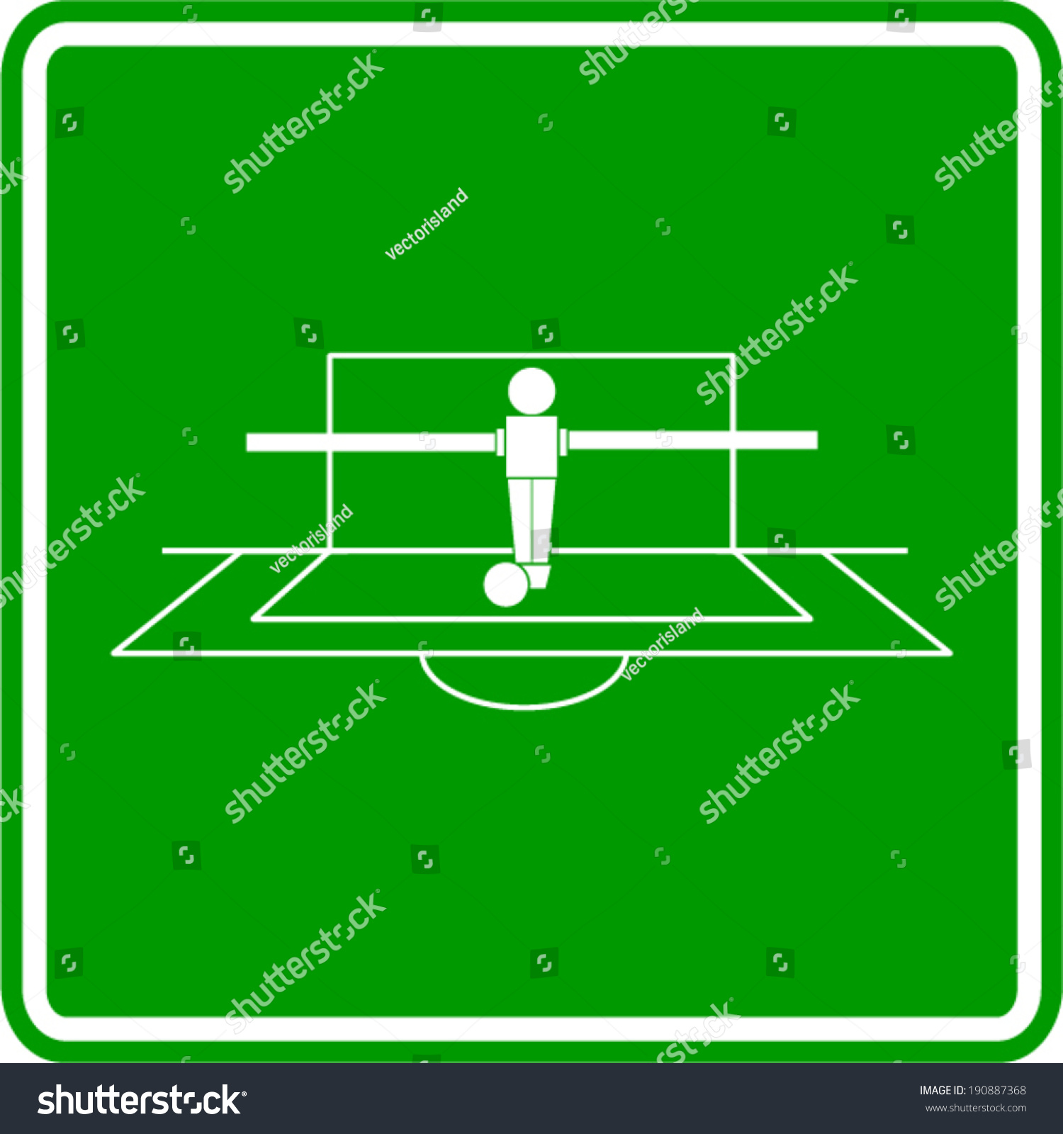 foosball goalkeeper sign Royalty Free Stock Vector 190887368