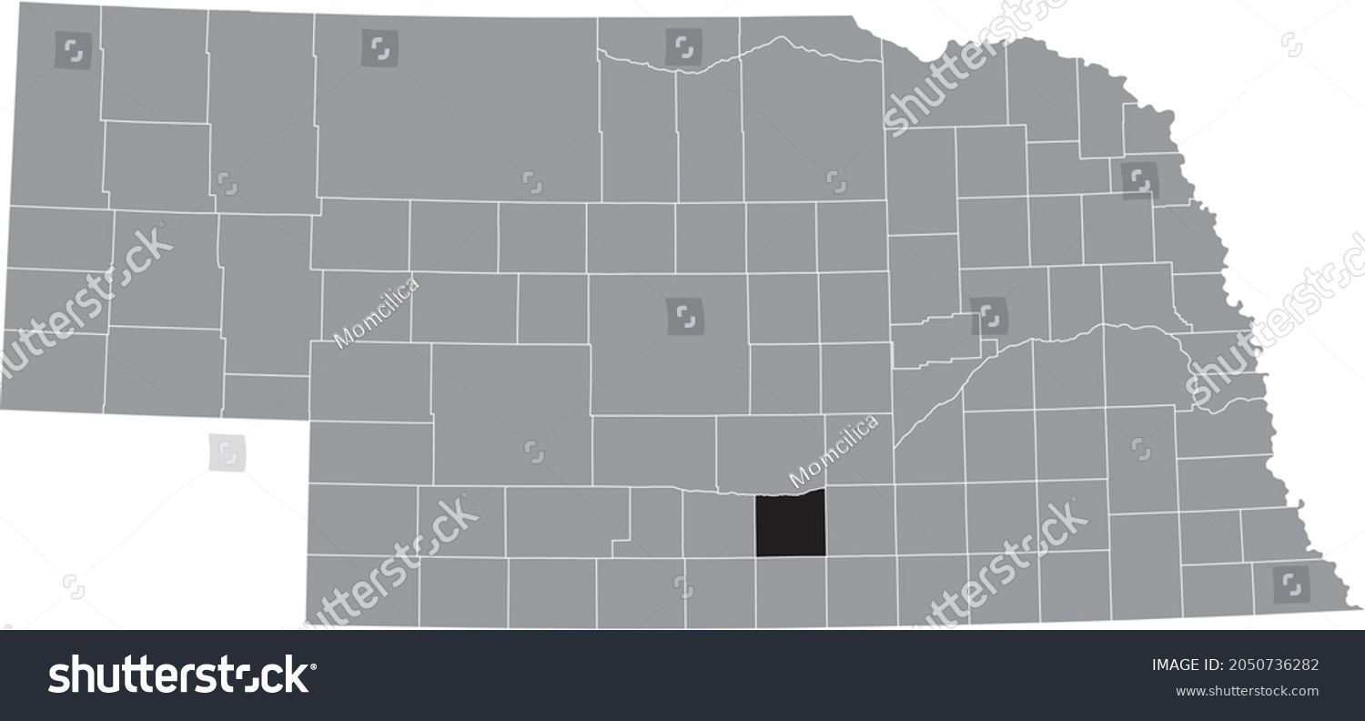 Black highlighted location map of the Kearney Royalty Free Stock