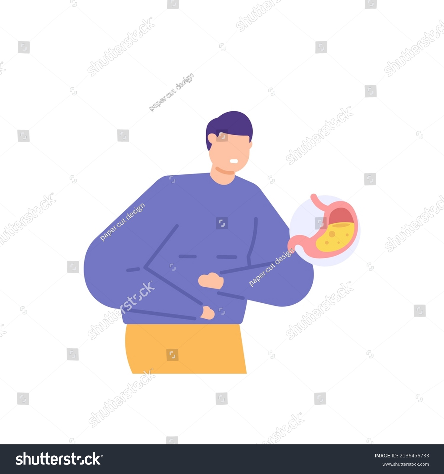 Gastritis, ulcers, gastric disease, inflammation Royalty Free Stock