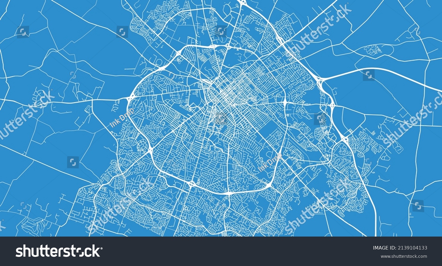 Urban vector city map of Lexington, Kentucky , Royalty Free Stock