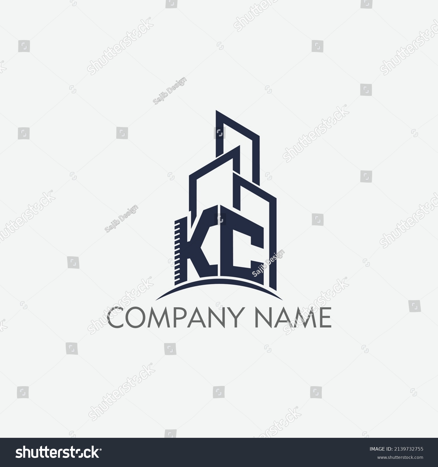 kc realestate logo Template design Royalty Free Stock Vector