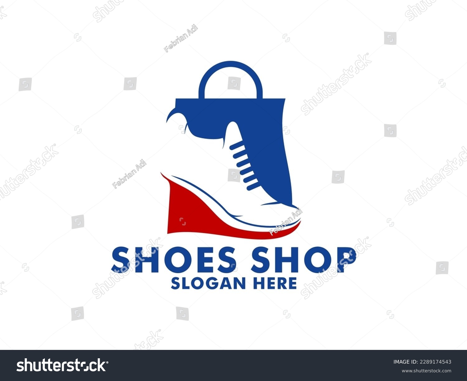 Shoes Shop Logo, shoe sneaker logo vector Royalty Free Stock Vector 2289174543