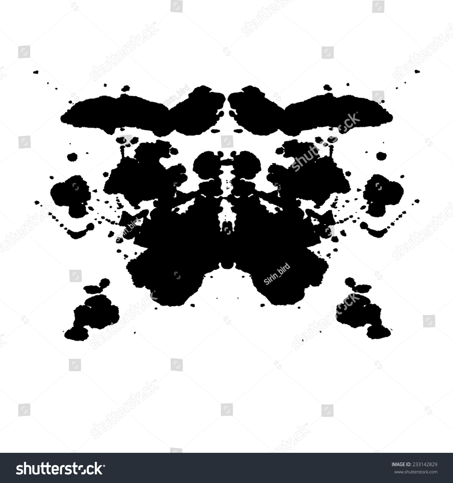 Rorschach inkblot test illustration, random Royalty Free Stock Vector