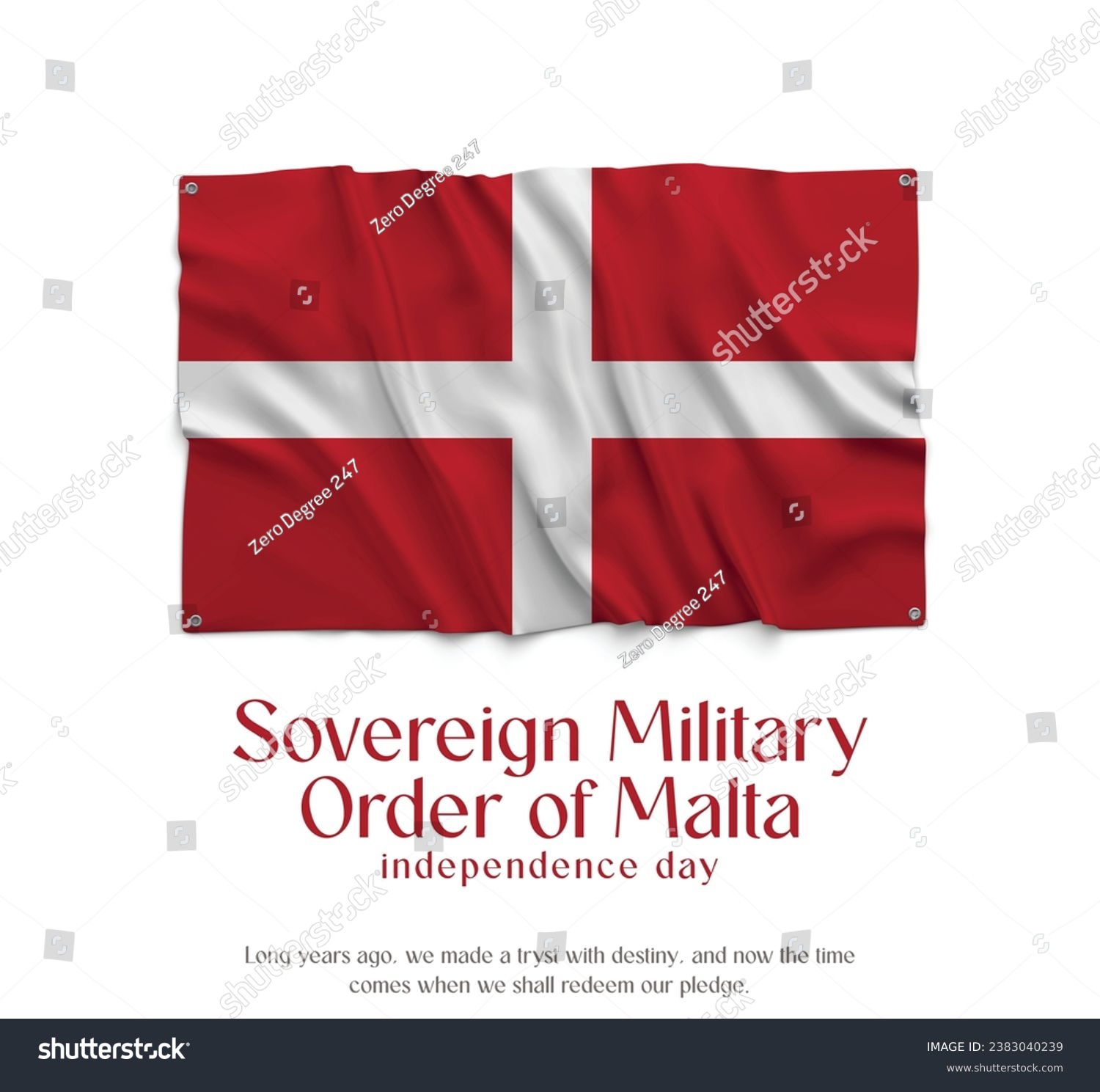Sovereign Military Order of Malta Flag, Royalty Free Stock Vector