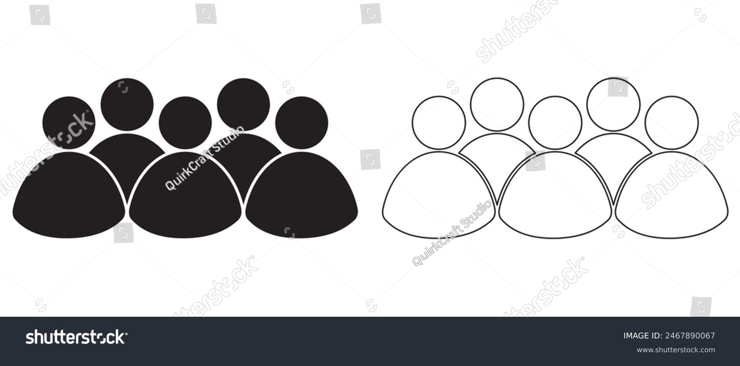 People icon set. Containing group, family, human Royalty Free Stock