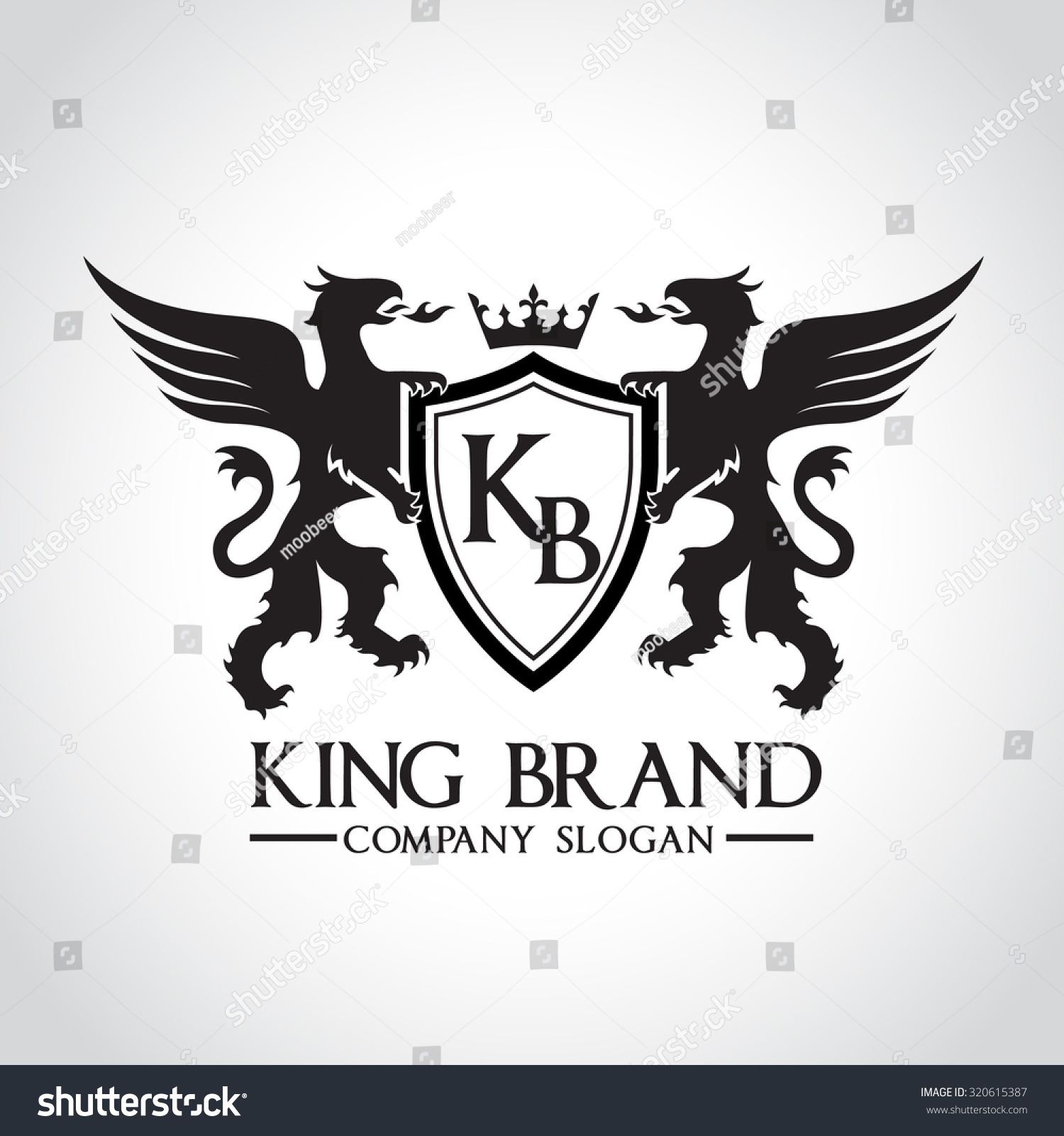 King Brand,Crests Logo,Vector Logo template Royalty Free Stock Vector