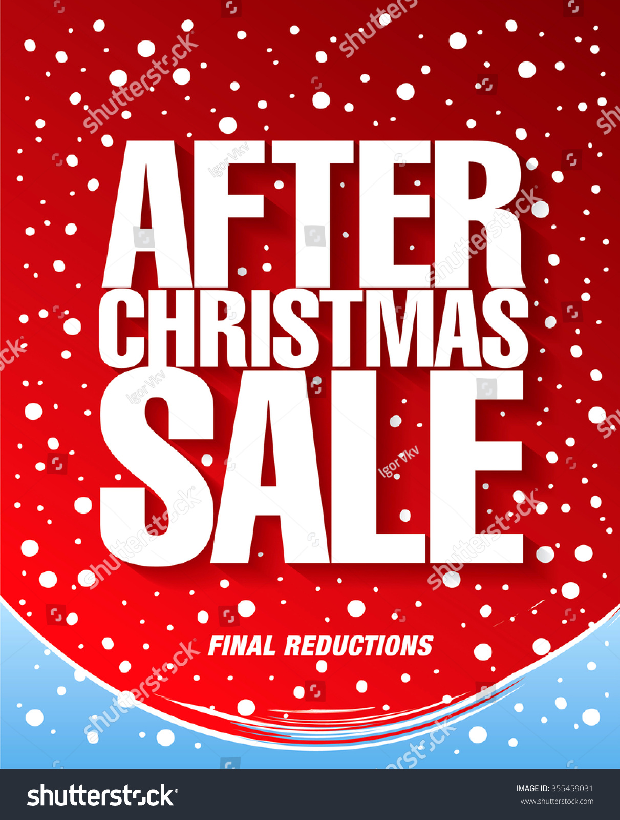 After Christmas sale. Vector banner Royalty Free Stock Vector